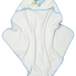 Κάπα Βρεφική Με Κέντημα Heart Blue Cotton Sunshine (75x75) 1Τεμ