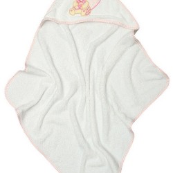 Κάπα Βρεφική Με Κέντημα Heart Pink Cotton Sunshine (75x75) 1Τεμ