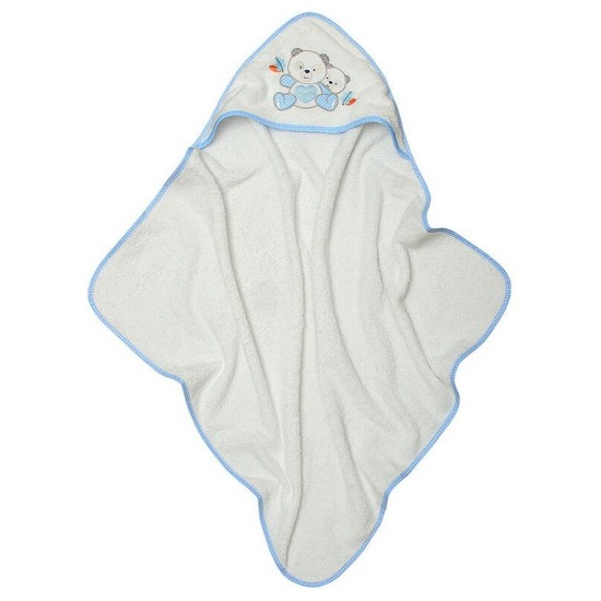 Κάπα Βρεφική Με Κέντημα Panda Blue Cotton Sunshine (75x75) 1Τεμ