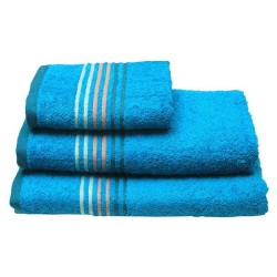 Πετσέτα Προσώπου Stripes Turquoise Cotton Sunshine (50x100) 1Τεμ