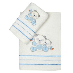 Πετσέτες Βρεφικές Με Κέντημα Σετ Panda 02 Blue Cotton Sunshine 2Τεμ Πετσέτες Βρεφικές Με Κέντημα Σετ Panda 02 Blue Cotton Sunshine 2Τεμ