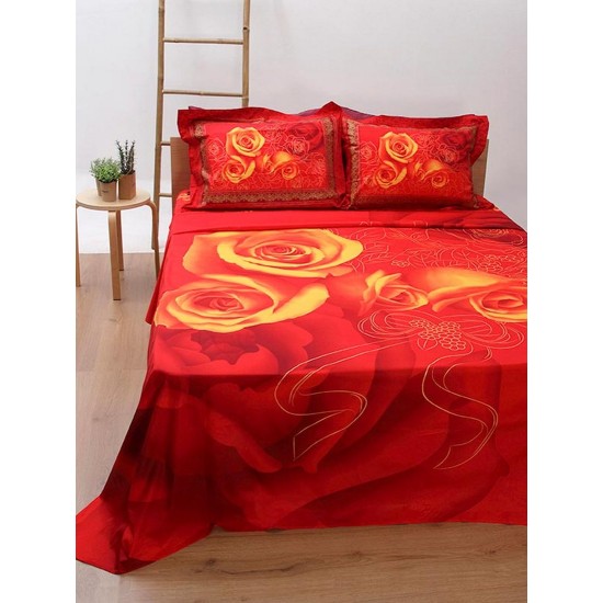 Σεντόνια Υπέρδιπλα Σετ Print 280 Satin Cotton Sunshine (235x260) 4Τεμ