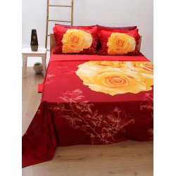 Παπλωματοθήκη Υπέρδιπλη Σετ Print 300 Satin Cotton Sunshine (230x250) 3Τεμ