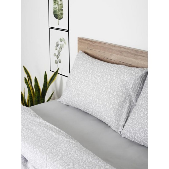 Σεντόνια Διπλά Σετ Feelings 920 Grey Cotton Sunshine (200x270) 4Τεμ