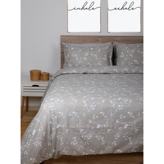 Σεντόνια Μονά Σετ Feelings 924 Grey Cotton Sunshine (165x270) 3Τεμ
