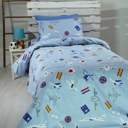 Σεντόνια Παιδικά Μονά Σετ Feelings 08 Cotton Sunshine (105x205+30 ) Με Λάστιχο 3Τεμ