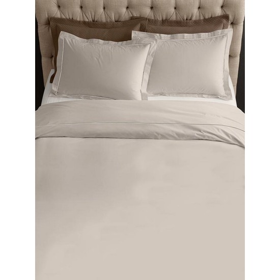 Σεντόνια King Σετ Solid Beige Satin Cotton Sunshine (270x280) 4Τεμ