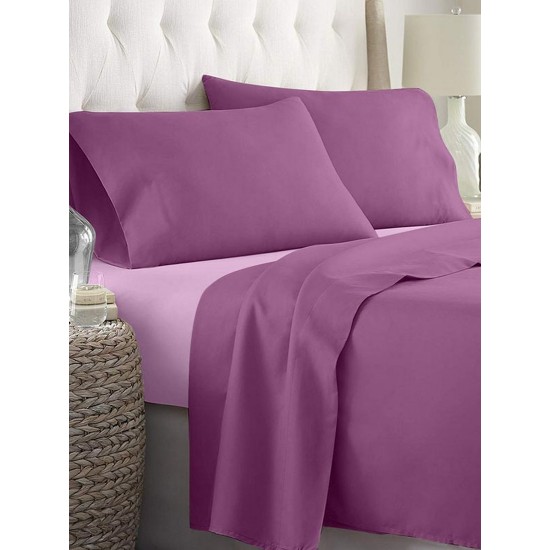 Σεντόνια Διπλά Σετ Menta 201 Polycotton Sunshine (200x250) 4Τεμ