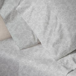 Παπλωματοθήκη Μονή Print Menta 020 Grey Polycotton Sunshine (170x250) 1Τεμ