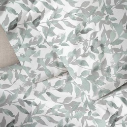 Παπλωματοθήκη Μονή Print Menta 050 Grey Polycotton Sunshine (170x250) 1Τεμ
