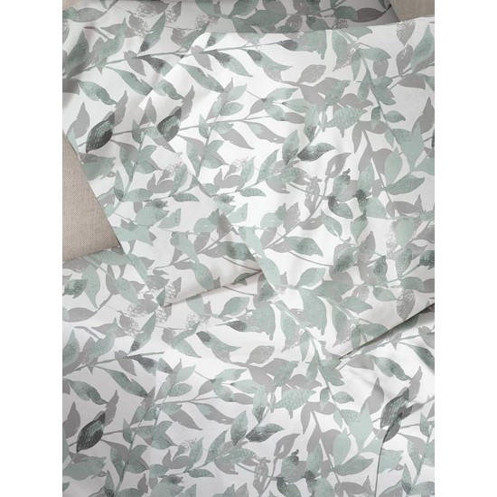 Παπλωματοθήκη Υπέρδιπλη Print Menta 050 Grey Polycotton Sunshine (230x250) 1Τεμ