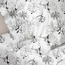 Παπλωματοθήκη Μονή Print Menta 070 Grey Polycotton Sunshine (170x250) 1Τεμ