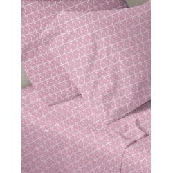 Σεντόνια Υπέρδιπλα Σετ Print Menta 940 Pink Polycotton Sunshine (220x250) 4Τεμ