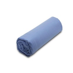 Κατωσέντονο Ημίδιπλο Menta 17 Blue Polycotton Sunshine (120x200+20) Με Λάστιχο 1Τεμ