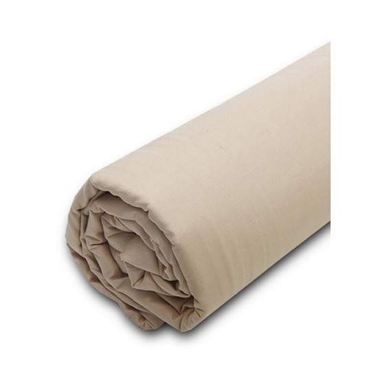 Κατωσέντονο Υπέρδιπλο Menta 22 Sand Polycotton Sunshine (160x200+40) Με Λάστιχο 1Τεμ