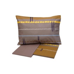 Σεντόνια Μονά Σετ Print Feelings 2021 Brown Cotton Sunshine (160x260) 3Τεμ