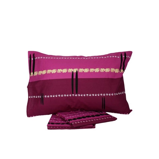 Σεντόνια Υπέρδιπλα Σετ Print Feelings 2021 Mauve Cotton Sunshine (220x260) 4Τεμ