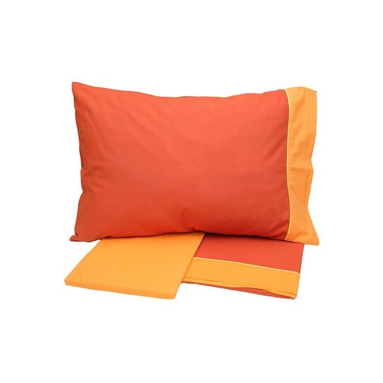 Σεντόνια Μονά Σετ Print Feelings 2219 Orange Cotton Sunshine (160x260) 3Τεμ