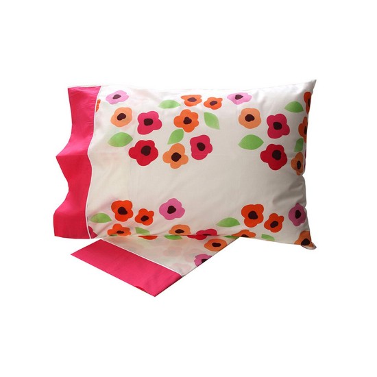 Σεντόνια Μονά Σετ Print Feelings 529 Pink Cotton Sunshine (160x260) 3Τεμ