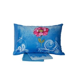 Σεντόνια Μονά Σετ Print Feelings 947 Blue Cotton Sunshine (160x260) 3Τεμ