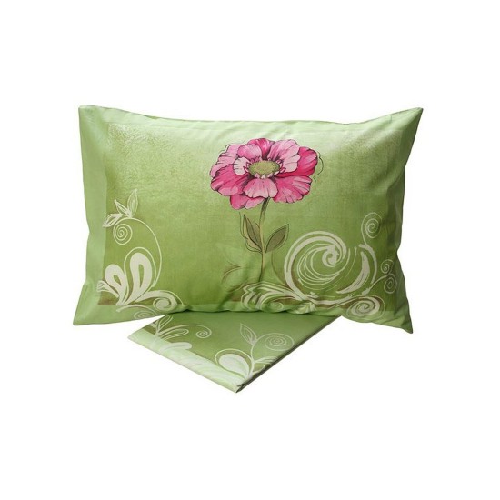 Σεντόνια Μονά Σετ Print Feelings 947 Green Cotton Sunshine (160x260) 3Τεμ