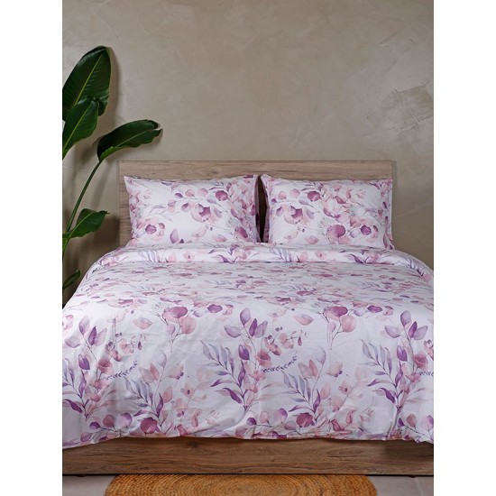 Σεντόνια Μονά Σετ Feelings 932 Lilac Cotton Sunshine (105x205+30 ) Με Λάστιχο 3Τεμ