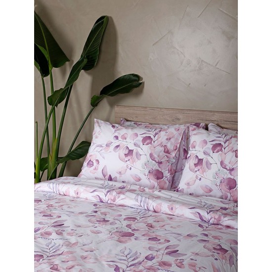 Σεντόνια Μονά Σετ Feelings 932 Lilac Cotton Sunshine (105x205+30 ) Με Λάστιχο 3Τεμ