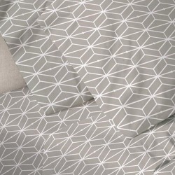Σεντόνια Μονά Σετ Print Menta 520 Grey Polycotton Sunshine (160x250) 3Τεμ