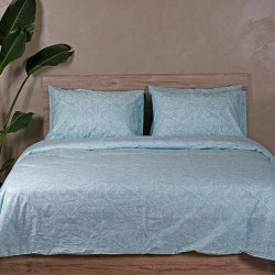 Σεντόνια Μονά Σετ Feelings 2040 Aqua Cotton Sunshine (165x270) 3Τεμ