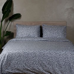 Σεντόνια Μονά Σετ Feelings 2044 Grey Cotton Sunshine (165x270) 3Τεμ