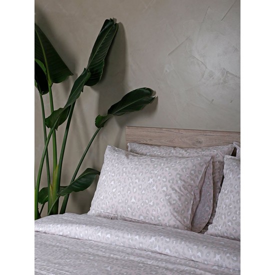 Σεντόνια Διπλά Σετ Feelings 2044 Beige Cotton Sunshine (200x270) 4Τεμ