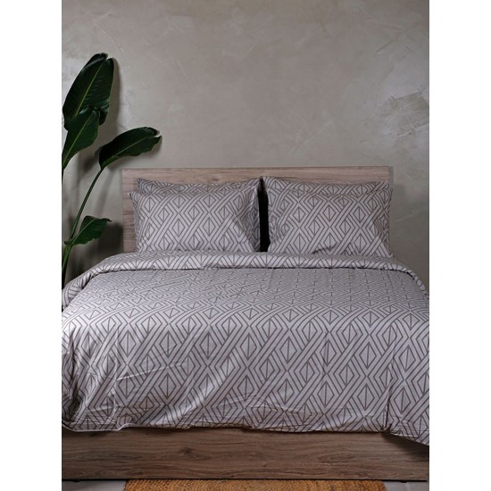 Παπλωματοθήκη Υπέρδιπλη Feelings 2042 Grey Cotton Sunshine (230x250) 1Τεμ