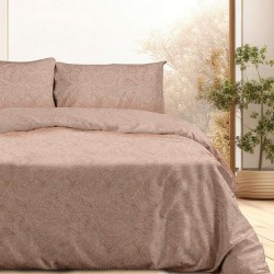 Σεντόνια Φανελένια Διπλά Σετ Flannel 2040 Pink Cotton Sunshine (150x205+30 ) Με Λάστιχο 4Τεμ