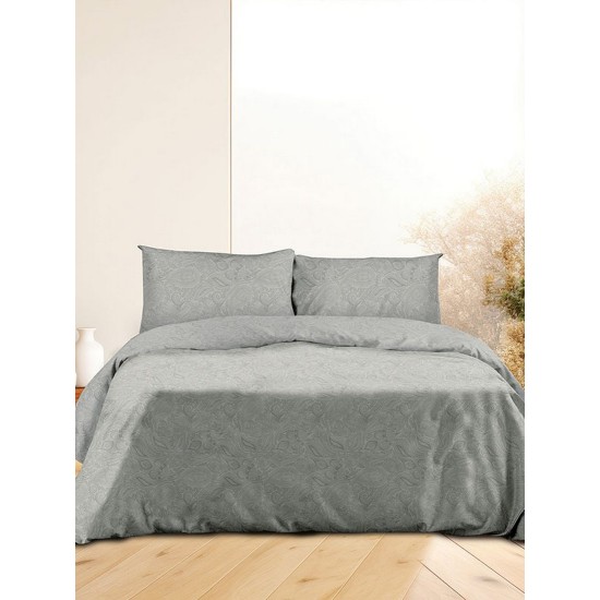 Σεντόνια Φανελένια Διπλά Σετ Flannel 2040 Grey Cotton Sunshine (200x260) 4Τεμ