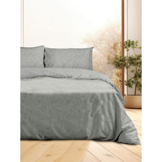 Σεντόνια Φανελένια Διπλά Σετ Flannel 2040 Grey Cotton Sunshine (200x260) 4Τεμ