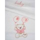 Πετσέτες Βρεφικές Με Κέντημα Σετ Balloon 05 White-Pink Cotton Sunshine 2Τεμ