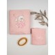Πετσέτες Βρεφικές Με Κέντημα Σετ Bear 04 Pink-Pink Cotton Sunshine 2Τεμ