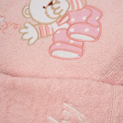 Πετσέτες Βρεφικές Με Κέντημα Σετ Bear 04 Pink-Pink Cotton Sunshine 2Τεμ Πετσέτες Βρεφικές Με Κέντημα Σετ Bear 04 Pink-Pink Cotton Sunshine 2Τεμ