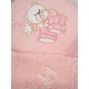 Πετσέτες Βρεφικές Με Κέντημα Σετ Bear 04 Pink-Pink Cotton Sunshine 2Τεμ