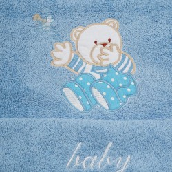 Πετσέτες Βρεφικές Με Κέντημα Σετ Bear 04 Blue-Blue Cotton Sunshine 2Τεμ Πετσέτες Βρεφικές Με Κέντημα Σετ Bear 04 Blue-Blue Cotton Sunshine 2Τεμ
