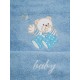 Πετσέτες Βρεφικές Με Κέντημα Σετ Bear 04 Blue-Blue Cotton Sunshine 2Τεμ