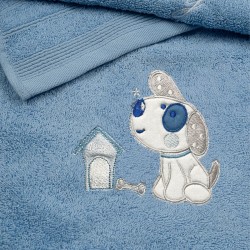 Πετσέτες Βρεφικές Με Κέντημα Σετ Dog 07 Blue-Blue Cotton Sunshine 2Τεμ Πετσέτες Βρεφικές Με Κέντημα Σετ Dog 07 Blue-Blue Cotton Sunshine 2Τεμ