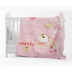 Κουβέρτα Βελουτέ Κούνιας Bebe 1000 Pink Sunshine (110x140) 1Τεμ