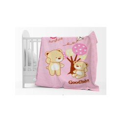 Κουβέρτα Βελουτέ Κούνιας Bebe 682 Pink Sunshine (110x140) 1Τεμ