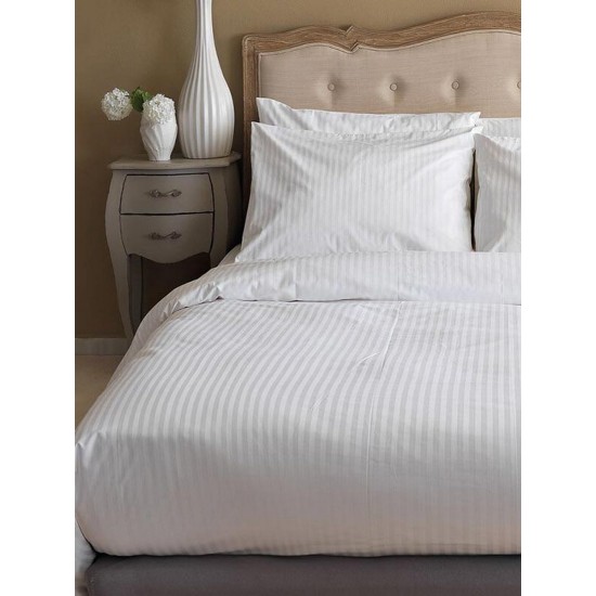 Παπλωματοθήκη Υπέρδιπλη Satin Stripes Cotton Sunshine (230x250) 1Τεμ