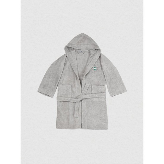 Μπουρνούζι Παιδικό Με Κουκούλα Eco Grey Cotton Sunshine 1Τεμ