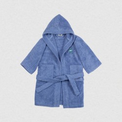 Μπουρνούζι Παιδικό Με Κουκούλα Eco Blue Cotton Sunshine 1Τεμ