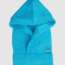 Μπουρνούζι Παιδικό Με Κουκούλα Eco Turquoise Cotton Sunshine 1Τεμ