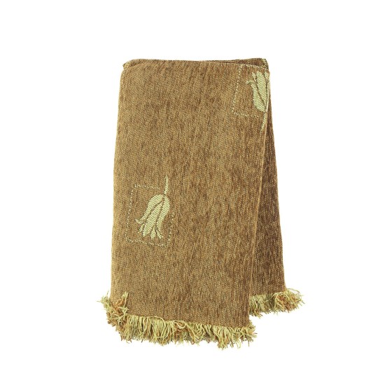 Ριχτάρι Πολυθρόνας Tulip Beige Chinille Jacquard Sunshine (180x180) 1Τεμ