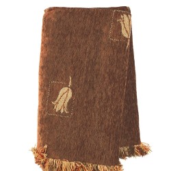 Ριχτάρι Πολυθρόνας Tulip Brown Chinille Jacquard Sunshine (180x180) 1Τεμ